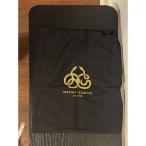 OPENING CEREMONY Drawstring Dust Shoe Bag Black Small 11” x 13”